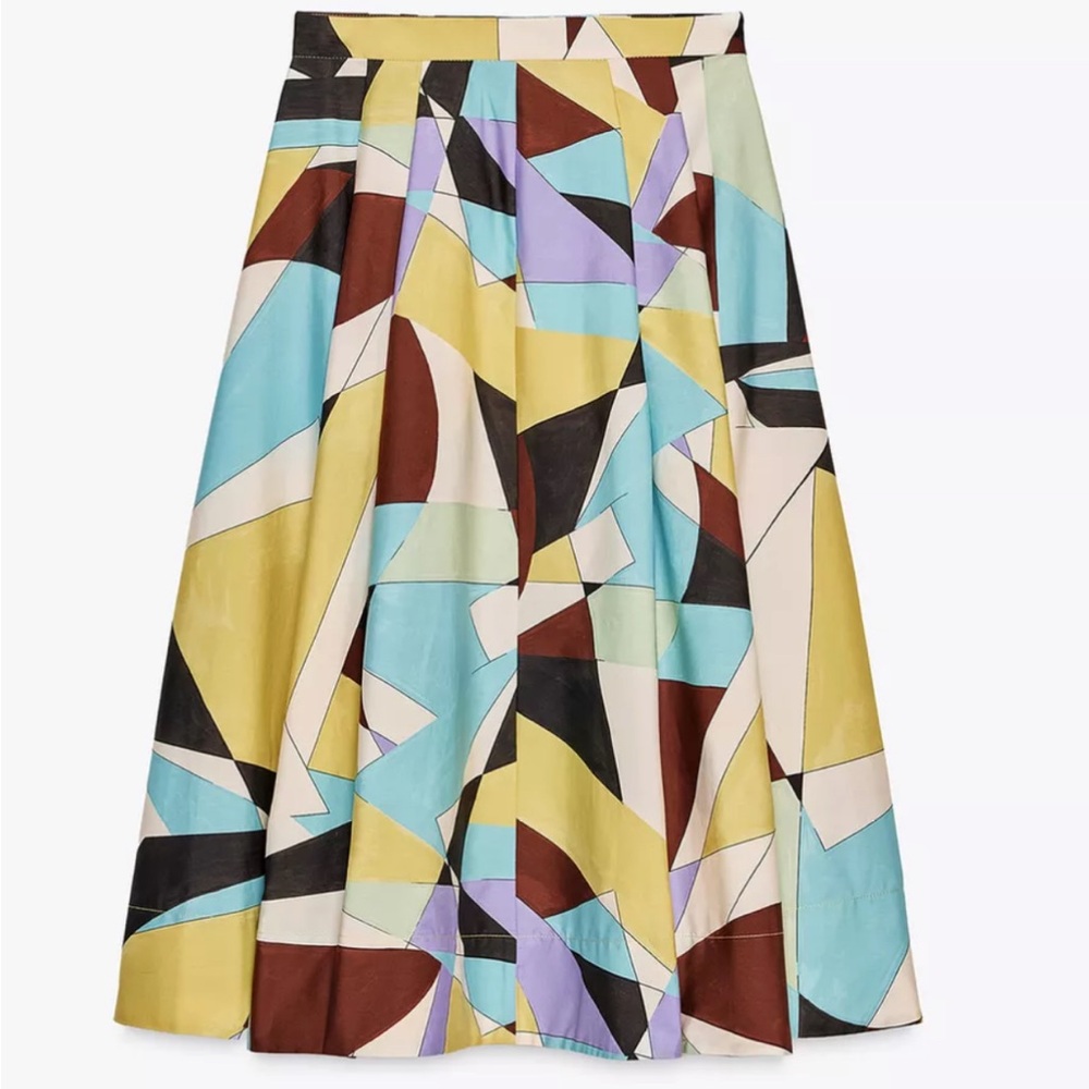 New gorgeous fashionable printed bright colors brand name collection skirt